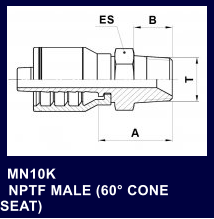 MN10K   NPTF MALE (60 CONE SEAT)