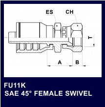 FU11K   SAE 45 FEMALE SWIVEL