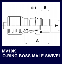 MV10K   O-RING BOSS MALE SWIVEL