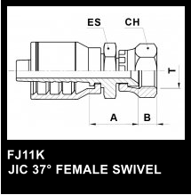 FJ11K   JIC 37 FEMALE SWIVEL