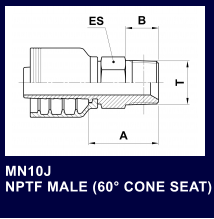 MN10J NPTF MALE (60 CONE SEAT)