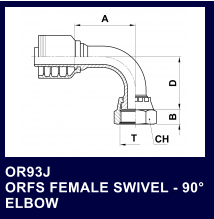 OR93J ORFS FEMALE SWIVEL - 90 ELBOW
