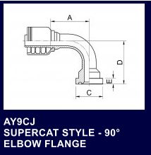 AY9CJ SUPERCAT STYLE - 90 ELBOW FLANGE